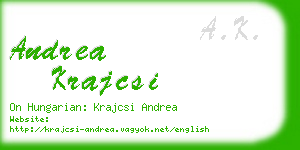 andrea krajcsi business card